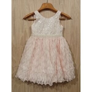 Couture Princess Pink Dress  With Pearls And Rhinestones‎ Size 6x/7.